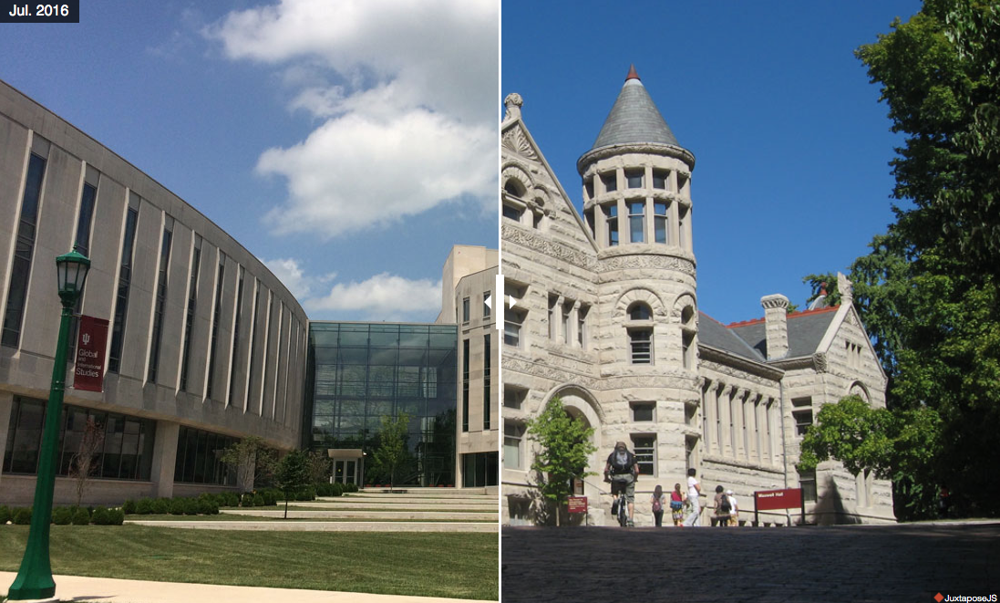 There is Maxwell Hall built in 1884 and Global and International Studies Building completed in 2015.