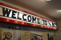 "Welcome to the BCT" is displayed on a sign at the Buskirk-Chumley Theater
