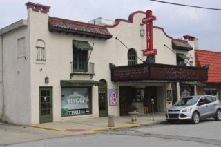 The Tivoli Theater is seen from the street