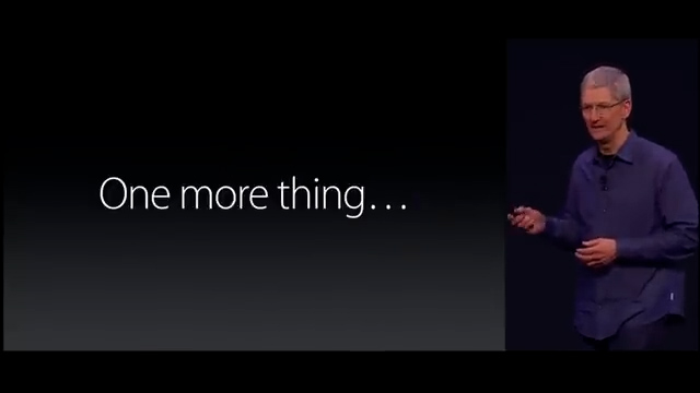 Tim Cook introduces "one more thing"