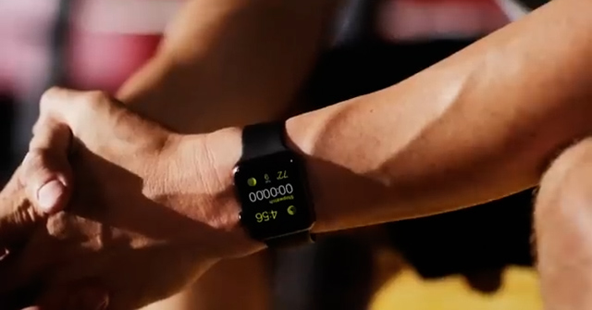 Apple Watch on the arm of a man. 