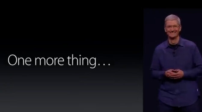 Tim Cook about to announce Watch