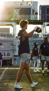 Patrick Shaller throws the football