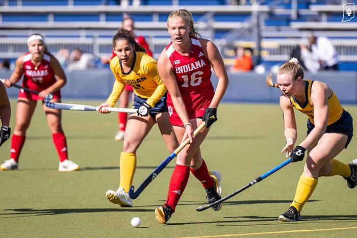 Mijntje Hagen plays field hockey for Indiana University. 