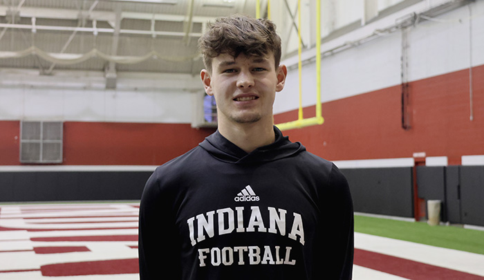 Brady Simmons, a football player at Indiana University, gives an interview on how NIL has impacted his college experience. 