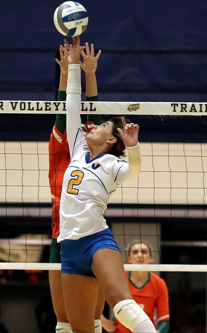 Josephine Mulligan, a volleyball player at Indiana Northwest University, talks about how college has impacted her mental health in an interview. 