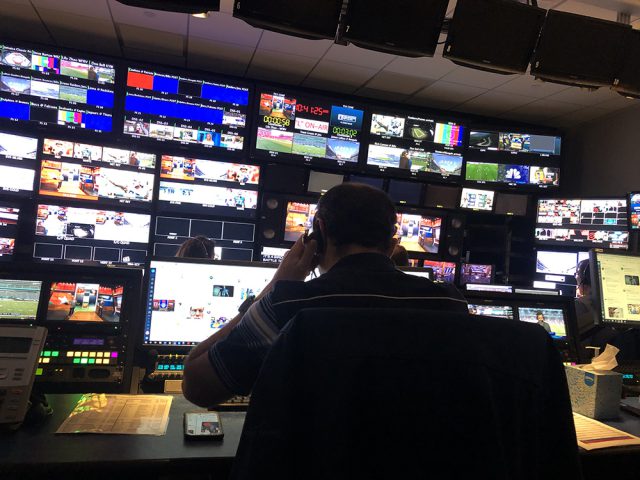 Control room at CBS Sports New York