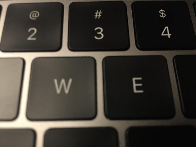 Closeup of a keyboard