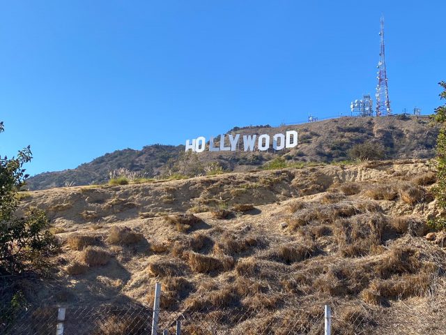The Hollywood sign is seen in Los Angeles
